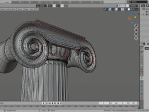 column ionic 3Dモデル