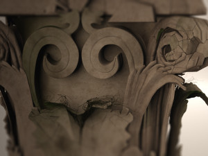corinthian capital ruin 3D Modell