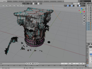 corinthian capital ruin 3D Modell