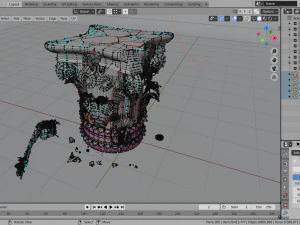 corinthian capital ruin 3D Model