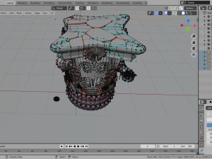 corinthian capital ruin 3D Modell