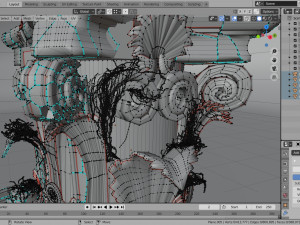 corinthian capital ruin 3D Modell
