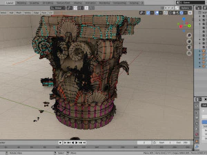 corinthian capital ruin 3D Model