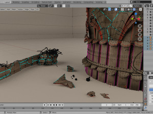 corinthian capital ruin 3D Modell