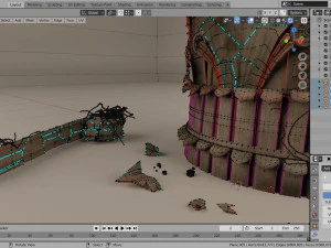 corinthian capital ruin 3D Model