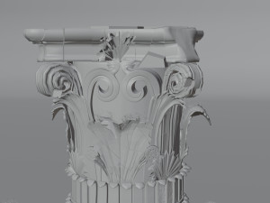 corinthian capital ruin 3D Modell