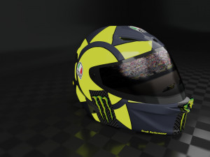 helmet racing motogp yamaha Modello 3D