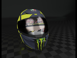 helmet racing motogp yamaha Modello 3D