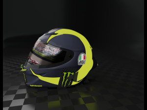 helmet racing motogp yamaha Modello 3D