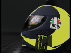 helmet racing motogp yamaha Modello 3D