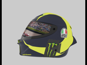 helmet racing motogp yamaha Modello 3D