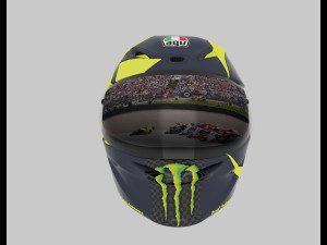 helmet racing motogp yamaha Modello 3D