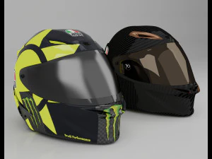 helmet racing motorsport 3D Model