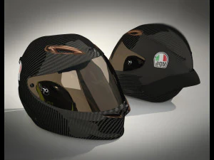 头盔 AGV 70 周年纪念 3D 模型