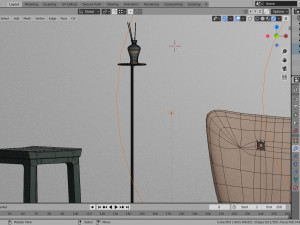 living room with seat 3Dモデル