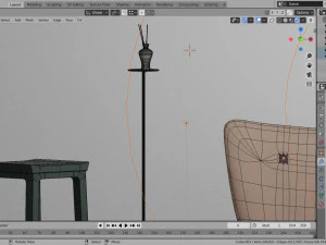 living room with seat 3D Model