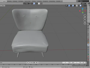 living room with seat 3D Model