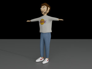 rigged man cartoon 3D Model