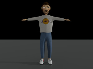 rigged man cartoon Modelo 3D