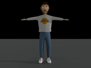 rigged man cartoon 3D Model
