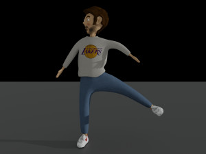rigged man cartoon Modelo 3D