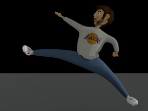 rigged man cartoon Modelo 3D