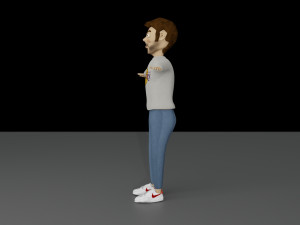 rigged man cartoon Modelo 3D
