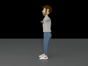 rigged man cartoon 3D Model