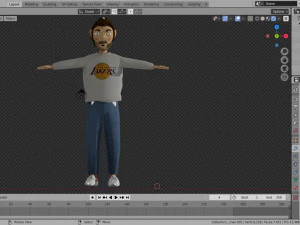 rigged man cartoon 3D Model