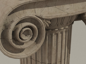 ionic column ruins 3D Model