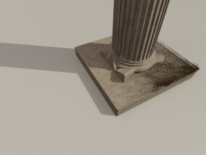ionic column ruins Model 3D