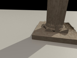 ionic column ruins Model 3D
