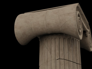 ionic column ruins Model 3D
