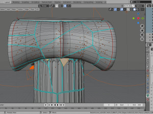ionic column ruins Model 3D