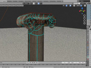 ionic column ruins 3D Model