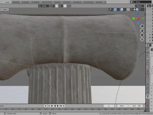 ionic column ruins Model 3D