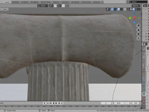 ionic column ruins 3D Model