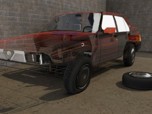abandoned car degraded Modelo 3D