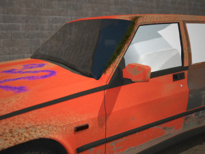 abandoned car degraded Modelo 3D