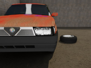 abandoned car degraded Modelo 3D