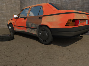 abandoned car degraded Modelo 3D