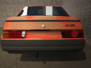 abandoned car degraded Modelo 3D