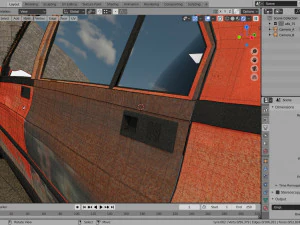abandoned car degraded 3D Model