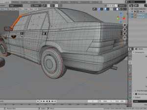abandoned car degraded 3D Model