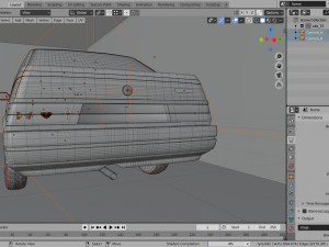 abandoned car degraded Modelo 3D