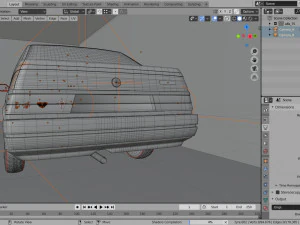 abandoned car degraded 3D Model