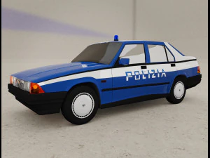 coche de policía antiguo alfa romeo Modelo 3D