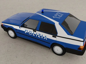старовинний поліцейський автомобіль alfa romeo 3D Модель