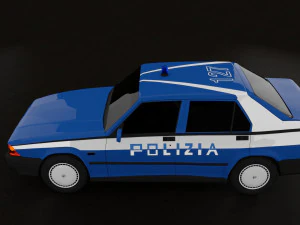старовинний поліцейський автомобіль alfa romeo 3D Модель