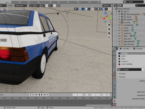 vintage police car alfa romeo 3D-Modell